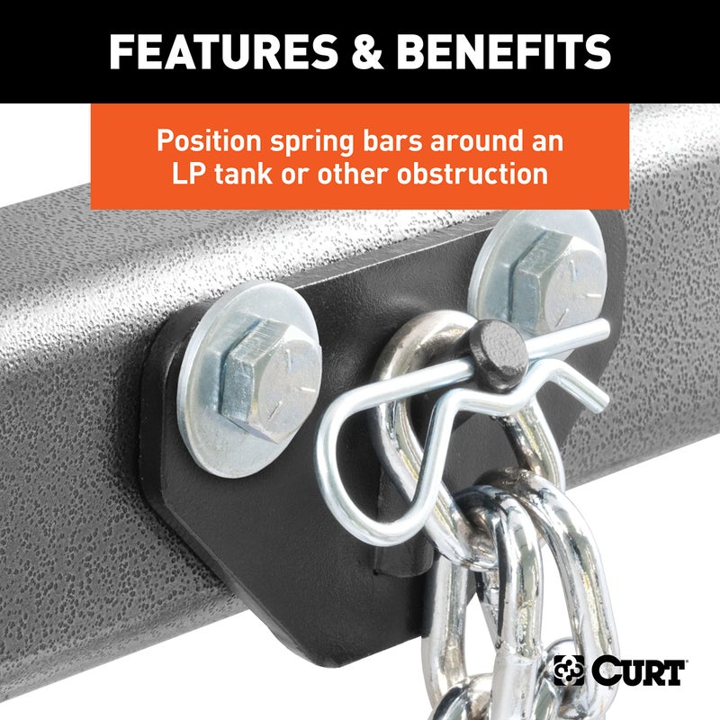 CURT 17005 Weight Distribution Hitch Bolt-On Hookup Brackets - Image 4